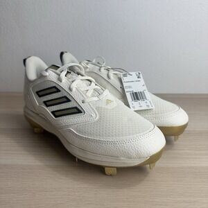 Adidas Pure Hustle 3 Elite Size 9.5 Gold/white ID7638 Metal Softball Cleats NWT